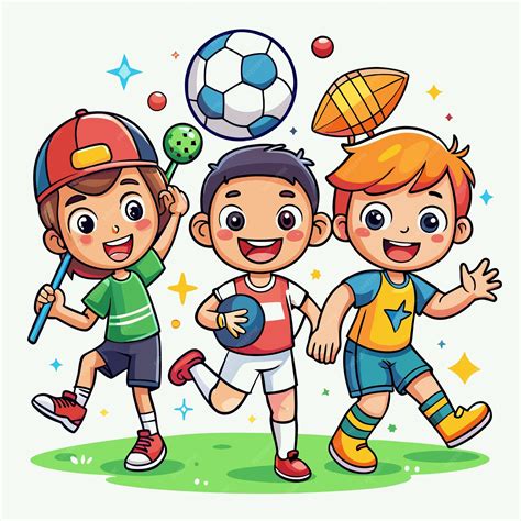 Kids Do Sports Cartoon 的图像结果