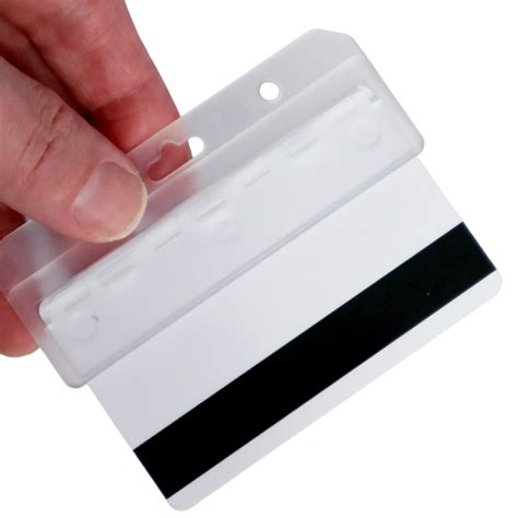 Snapklik.com : 5 Pack - Rigid Plastic Horizontal Half Card ID Badge ...