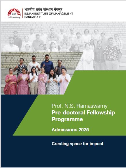 N.S. Ramaswamy Pre-doctoral Fellowship (NSR Pre-doc) | IIM Bangalore