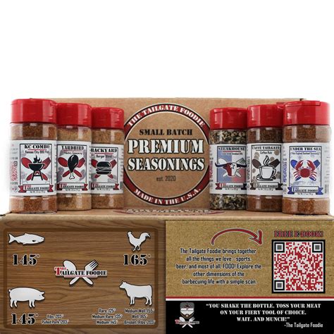 Buy THE TAILGATE FOODIE Rare Pitmaster Gourmet Seasonings | 8 pc Grill ...