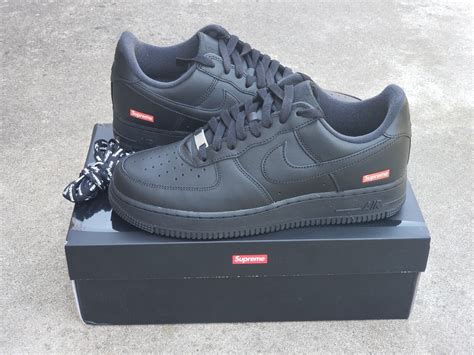 Nike Air Force 1 Low Supreme Black Men's CU9225-001 SHIPS TODAY ️ ...