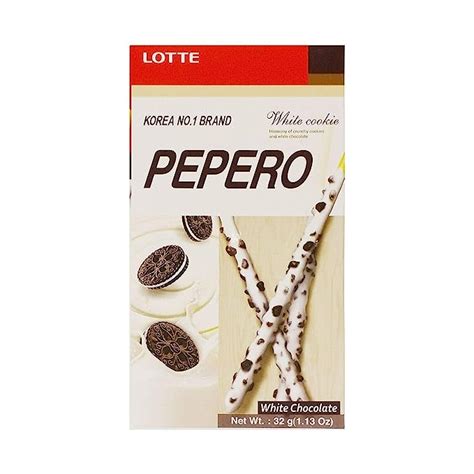 Pepero Lotte White Cookie Choco and Biscuit; 32 g : Amazon.in: Grocery ...
