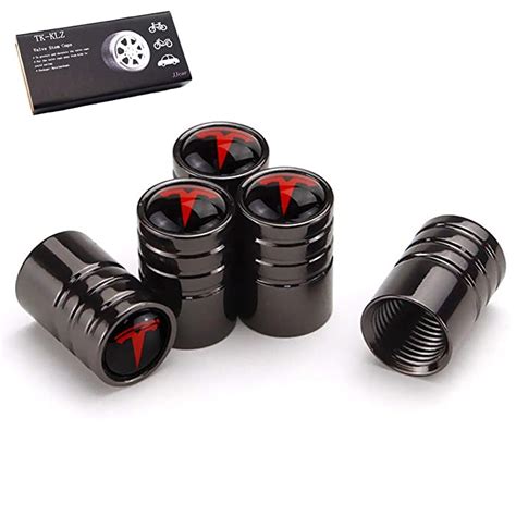 Buy TK-KLZ 5Pcs Chrome Car Tire Valve Stem Caps for Tesla Roadster ...