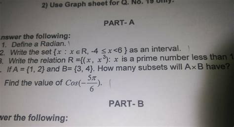 answer these .... one marks question plzzz friends... 1) write the set ...
