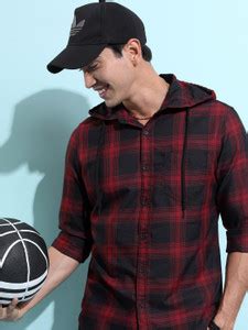 HIGHLANDER Men Checkered Casual Red Shirt - Buy HIGHLANDER Men ...