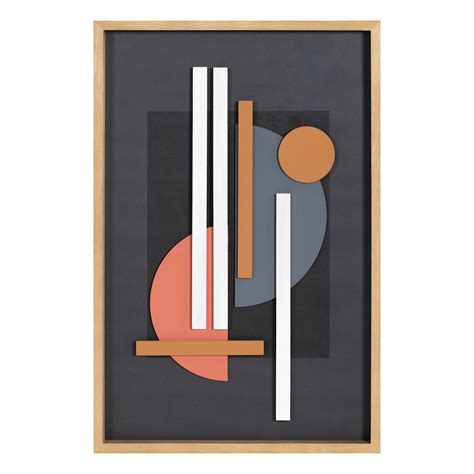 Crosby St. Framed Wooden Abstract Wall Art, 16x24