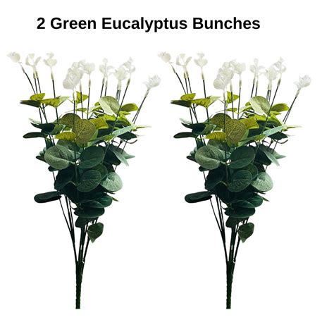 Combo Set of Hard Plastic Unbreakable Vase (Green Eucalyptus with Vase ...