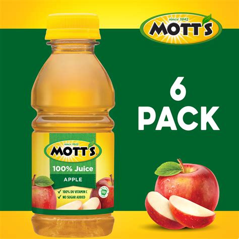 Mott’s 100% Original Apple Juice, 8 fl oz bottles, 6 pack – Beauty ...