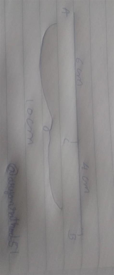 draw AB = 10cm Mark a point 'C' on it such that AC-CB=2cm - Brainly.in