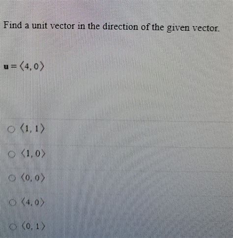 Unit Vector Direction 的图像结果