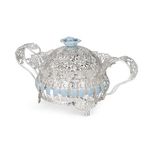 Floral Round Tray With Handle (Blue) – Momentz