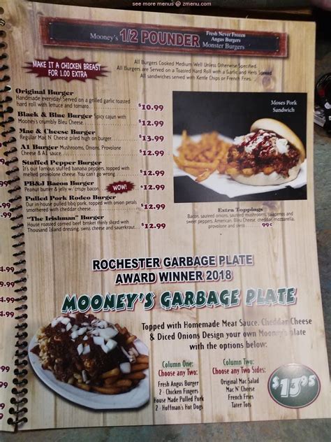 Online Menu of Ground Round Restaurant, Johnson City, New York, 13790 ...