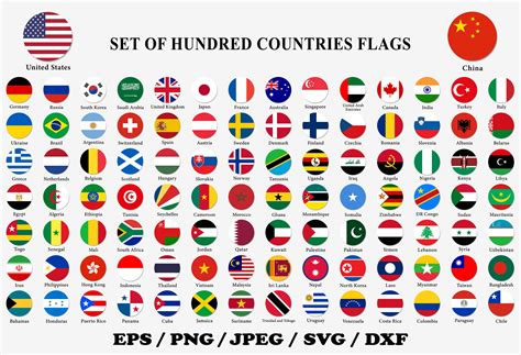 Set of 100 Countries Flags Icons Graphic by terrabismail · Creative Fabrica