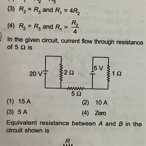 In the given circuit, current flow through resistance of 5 Ω is 20 VT ...