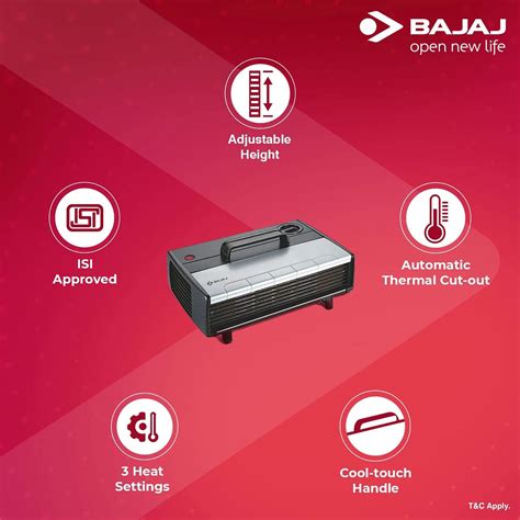 Bajaj Majesty RX 7 2000 Watts Heat Convector Room Heater (Black, ISI A ...