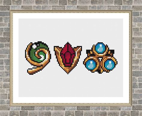 Legend of Zelda - Symbols Of Time - Video Game Zelda - Cross Stitch ...
