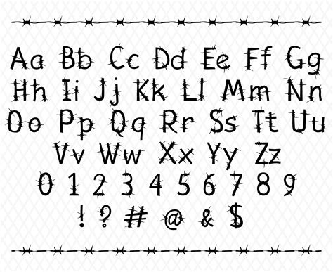 Barbed Wire Letters Font