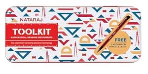 nATRAJ Geometry Box for Students, 10 Instruments, Bold Markings, Smooth ...