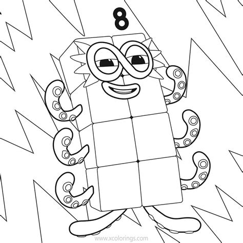 Numberblocks Coloring Pages 12 - XColorings.com