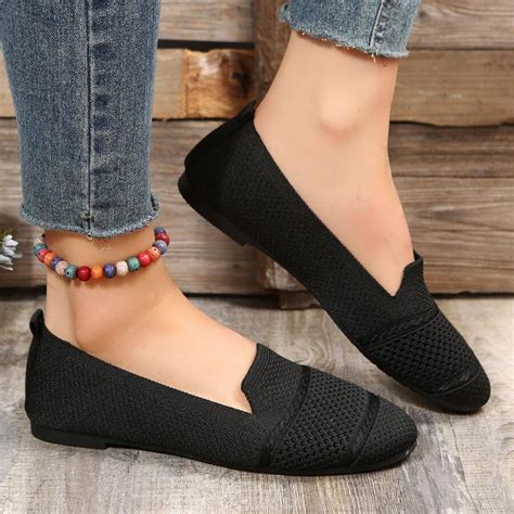 Women's Loafers, 2023 New Spring/Autumn Korean Style, Square Toe, Low ...