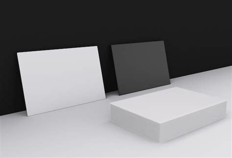 3d business card, mockup. | Premium Photo