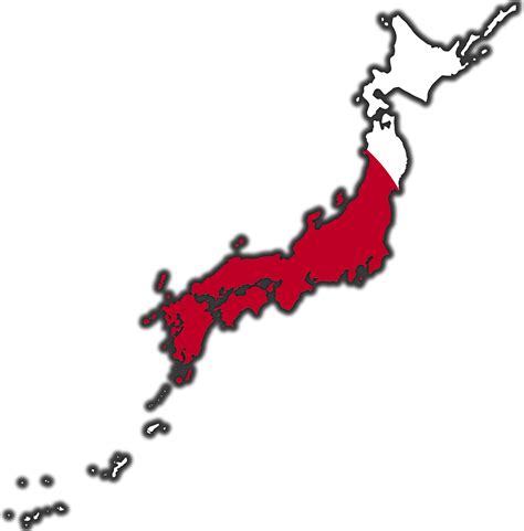 Japan Flag Map • Mapsof.net