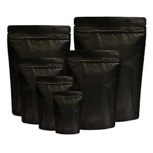Sprinlock Premium Ziplock Bags Food-Grade Matte Black Stand Up Pouches ...