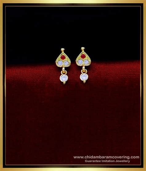 Buy Impon Pink and White Stone Daily Wear Small Stud Earrings for Kids Girl