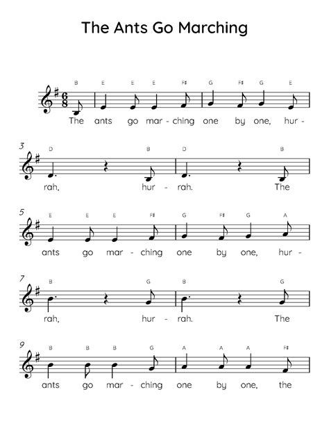 Ants Go Marching Lyrics
