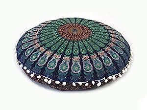 Buy CK Round Mandala Floor Pillow Cushion Cover Seating Throw Cover ...