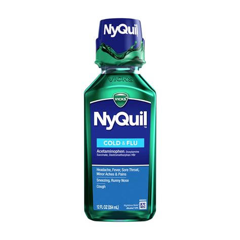 Buy Vicks NyQuil Cold & Flu Relief Liquid Over-the-Counter Medicine ...
