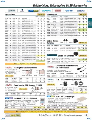 Fillable Online Optoisolators Optocouplers LED Accessories Fax Email ...