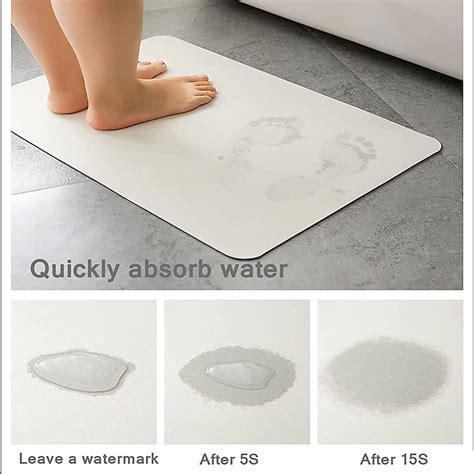 Diatomaceous Earth Bath Mat Super Absorbent Toilet Door Quick-Drying ...