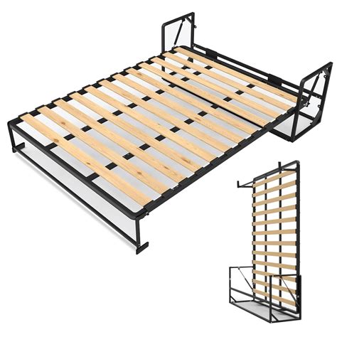 TooCust Vertical Murphy Wall Bed Frame Queen Size with Two-Stage Deluxe ...