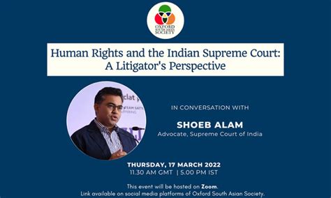 Oxford South Asian Society, Online Talk, Human Rights