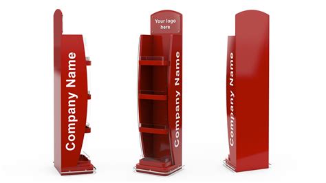 Red Floor Display Stand Mockup 3D Model $19 - .3ds .blend .c4d .fbx ...