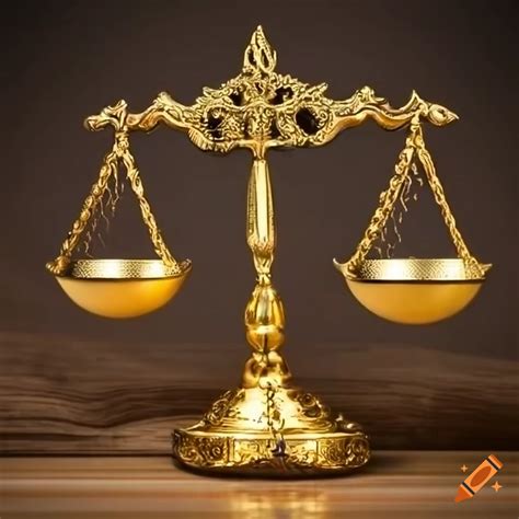 Scales of justice with dragon motif on Craiyon