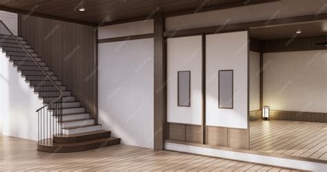 Muji style empty wooden roomcleaning japandi room interior | Premium Photo