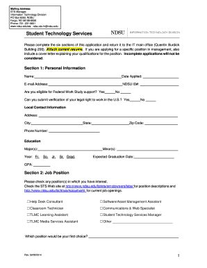 Fillable Online ndsu PO Box 6050, NDSU Fax Email Print - pdfFiller