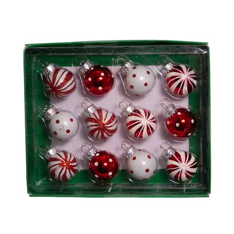 Buy Kurt Adler Polka Dot And Peppermint Stripe Ball Ornament by Kurt ...