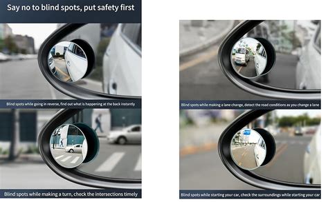 SARTE 360° Round Shape Blind Spot For Car ORVM Mirror - Pack of 2, Rear ...