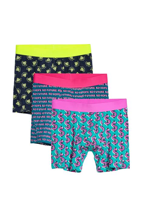 3-pack mid trunks - Dark turquoise/Multicoloured - Men | H&M IN