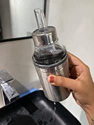 Buy Crystal Stainless Steel Oil Pourer/Dispenser, 1 Litres, Silver ...