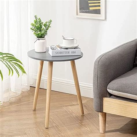 Dime Arts Shoppee Round Side Table, Nightstand Coffee End Table for ...
