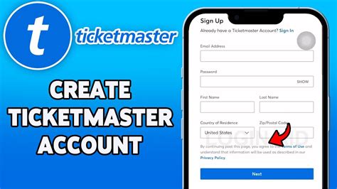 Image result for Ticketmaster CreateAccount