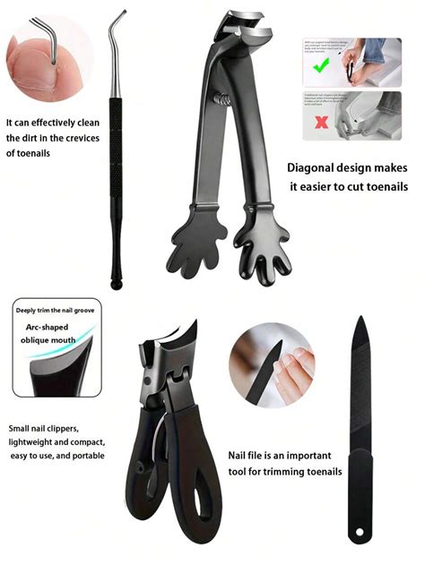 2024 Elderly Thick Toenail Clippers, Angled Head With Nail Catcher ...