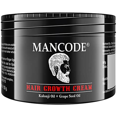 Buy Mancode Hair Growth Cream - Kalonji & Grapeseed Oil, Intense ...