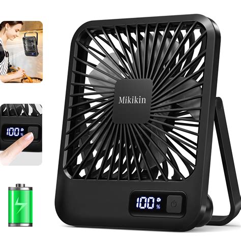 Desk Fan Battery Operated Portable Usb Rechargeable Fan 2000mah 180 ...