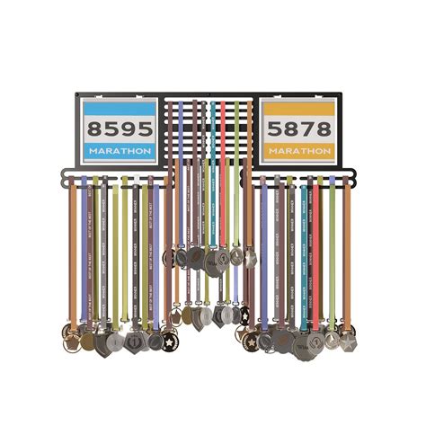 Medal Hanger with Bib - Black Wall Display | Hold Upto 200+ Medals.