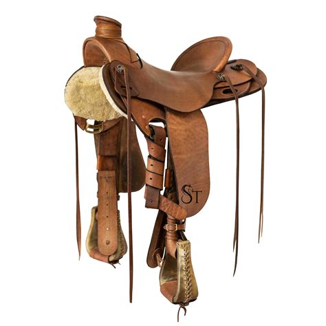 Western Leather A Fork Wade Tree Roping Ranch Horse Saddle Tack Set ...